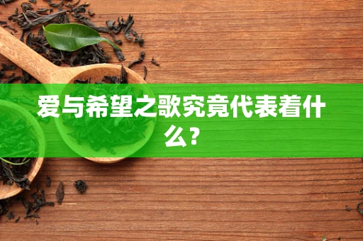 爱与希望之歌究竟代表着什么？