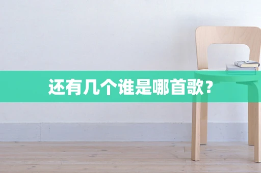 还有几个谁是哪首歌？