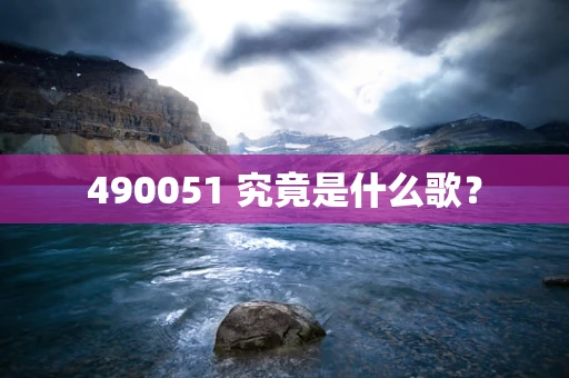 490051 究竟是什么歌？