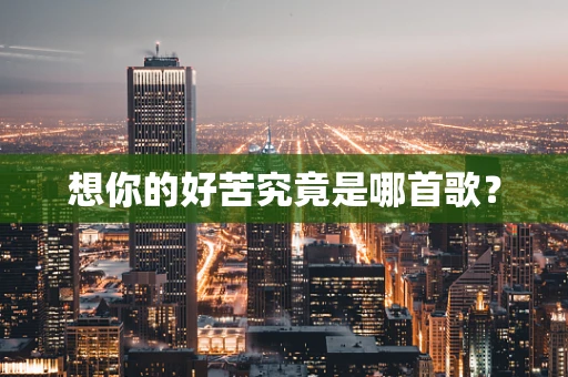 想你的好苦究竟是哪首歌？