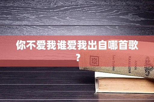 你不爱我谁爱我出自哪首歌？