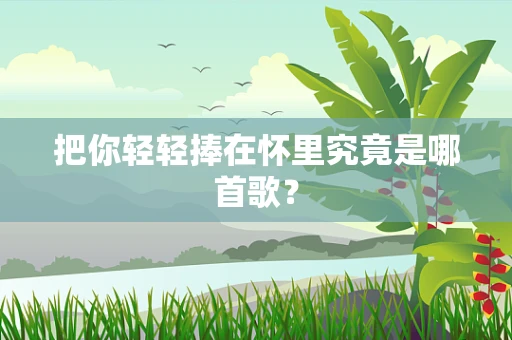 把你轻轻捧在怀里究竟是哪首歌？