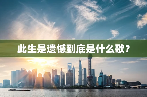 此生是遗憾到底是什么歌？
